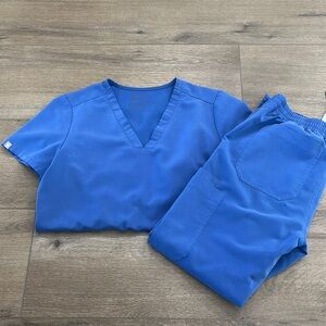 Figs Blue Scrub Set
